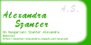 alexandra szanter business card